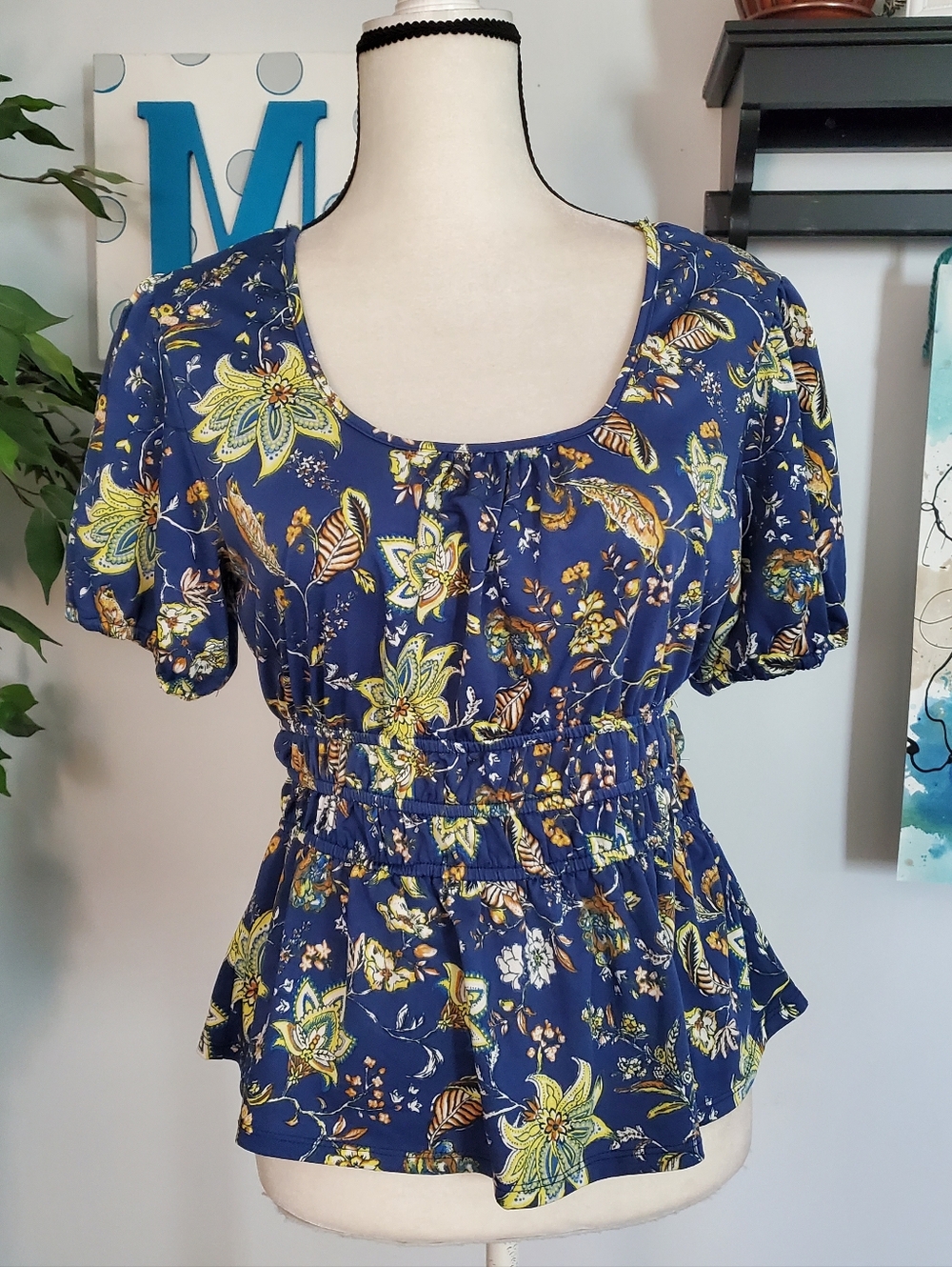 ECLAIR Y2K 90s Smocked Waist Puff Sleeve Trad Wife Milkmaid S